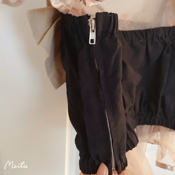 Japanese Swankiss Choker Crystal Ruffle Ribbon Bow Crop Tank Top Blouse - Picture 9 of 11